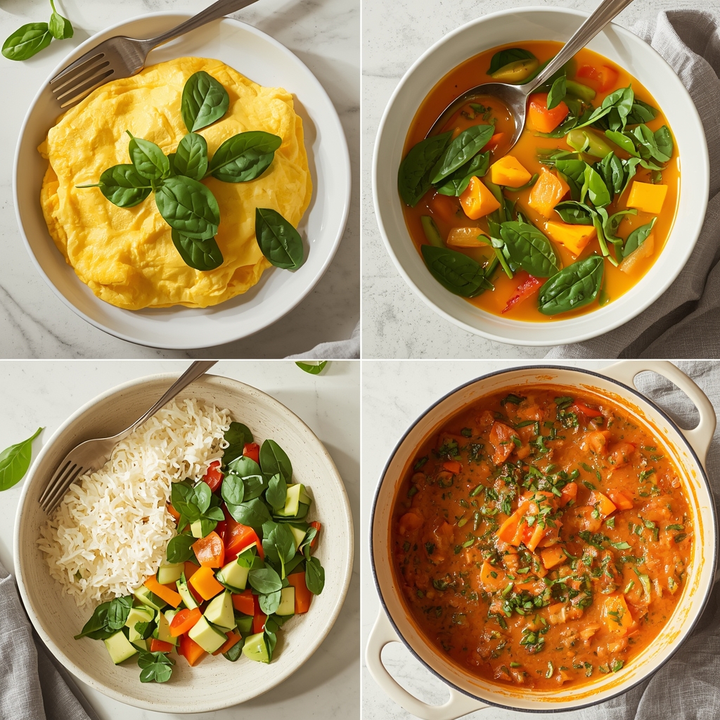 lucid origin a bright lifestyle food photography image showing an easy vegetable forward meal 0