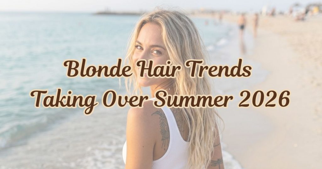Woman with soft sun-kissed blonde hair showcasing Summer 2026 hair trends including effortless, dimensional blonde shades with natural, low-maintenance glow.